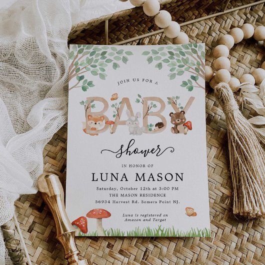 Invitation au Baby shower neutre pour les femmes d