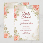 Invitation au Baby shower neutre pour les femmes f (Devant / Derrière)