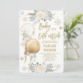 Invitation au Baby shower neutre pour les hommes e (Debout devant)