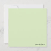 Invitation au Baby shower neutre Zèbre vert Mint (Dos)