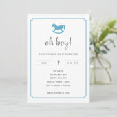 Invitation au baby shower orange (Debout devant)