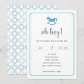 Invitation au baby shower orange (Devant / Derrière)