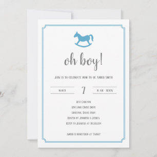 Invitation au baby shower orange