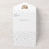 Invitation Au Baby shower Ours + Raffin De Benne E (Dehors)