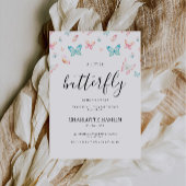 Invitation au Baby shower papillon,