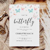 Invitation au Baby shower papillon,