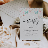 Invitation au Baby shower papillon,