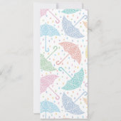 Invitation au Baby shower parapluie Lacy (Dos)