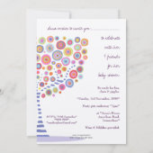 Invitation au Baby shower personnalisé de l'arbre  (Dos)