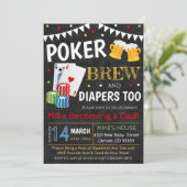 Invitation au Baby shower poke et bière (Debout devant)