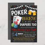 Invitation au Baby shower poke et bière (Devant / Derrière)