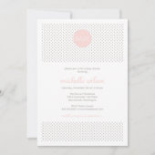 Invitation au Baby shower Polka Dot (Devant)