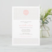 Invitation au Baby shower Polka Dot (Debout devant)
