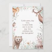 Invitation au baby shower pour bébés animaux de bo (Dos)