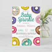 Invitation au Baby shower pour bébés Donut (Debout devant)