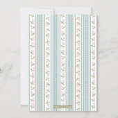 Invitation au Baby shower Preppy Bow | Floral (Dos)