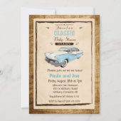 Invitation au Baby shower rétro classique (Devant)