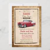 Invitation au Baby shower rétro classique (Devant)