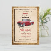 Invitation au Baby shower rétro classique (Debout devant)