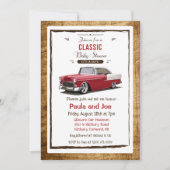 Invitation au Baby shower rétro classique (Devant)
