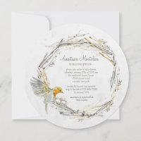 Invitation au Baby shower rond de Twin's Nest