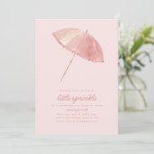 Invitation au Baby shower rose (Debout devant)