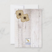 Invitation au Baby shower rose blanc (Dos)