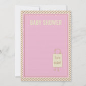 Invitation au Baby shower rose du nid d'oiseaux (Dos)