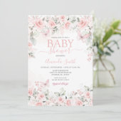 Invitation au Baby shower Roses Roses Roses Roses  (Debout devant)