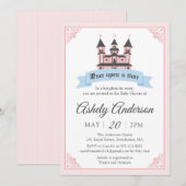 Invitation au Baby shower royal du château Princes (Devant / Derrière)