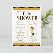 Invitation au Baby shower royal du prince noir et  (Debout devant)