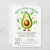 Invitation au Baby shower Saint-Guacamole Avocado (Devant)