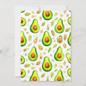 Invitation au Baby shower Saint-Guacamole Avocado (Dos)