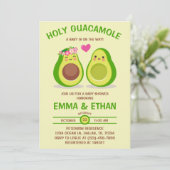 Invitation au Baby shower Saint-Guacamole Avocado (Debout devant)