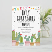 Invitation au Baby shower Saint-Guacamole Fiesta T (Debout devant)