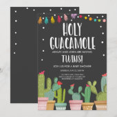 Invitation au Baby shower Saint-Guacamole Fiesta T (Devant / Derrière)