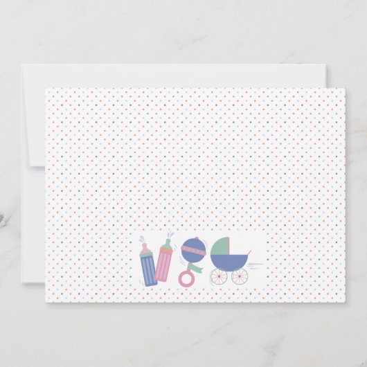 Invitation au Baby shower Shake Rattle & Roll (Dos)