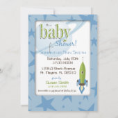 Invitation au Baby shower spatial (Dos)