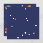 Invitation au Baby shower spatial (Devant / Derrière)