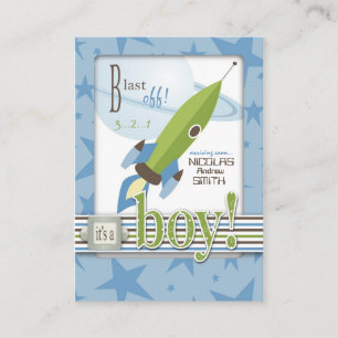 Invitation au Baby shower spatial