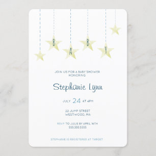 Invitation au Baby shower Star