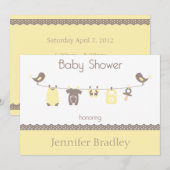 Invitation au Baby shower sucré (Devant / Derrière)