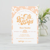 Invitation au Baby shower super Baby Boho Arch (Debout devant)