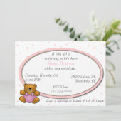 Invitation au baby shower Teddy Bear (Debout devant)