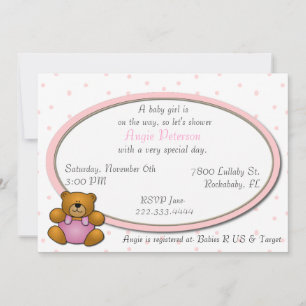 Invitation au baby shower Teddy Bear