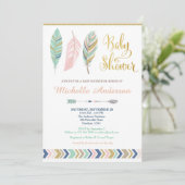 Invitation au Baby shower tribal / Baby shower Boh (Debout devant)