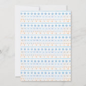 Invitation au Baby shower tribal Blue and Orange (Dos)