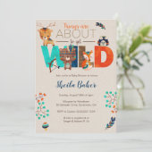 Invitation au Baby shower tribal - Boho Invitation (Debout devant)