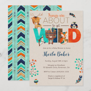 Invitation au Baby shower tribal - Boho Invitation