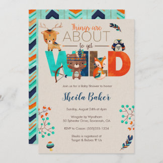 Invitation au Baby shower tribal - Boho Invitation
